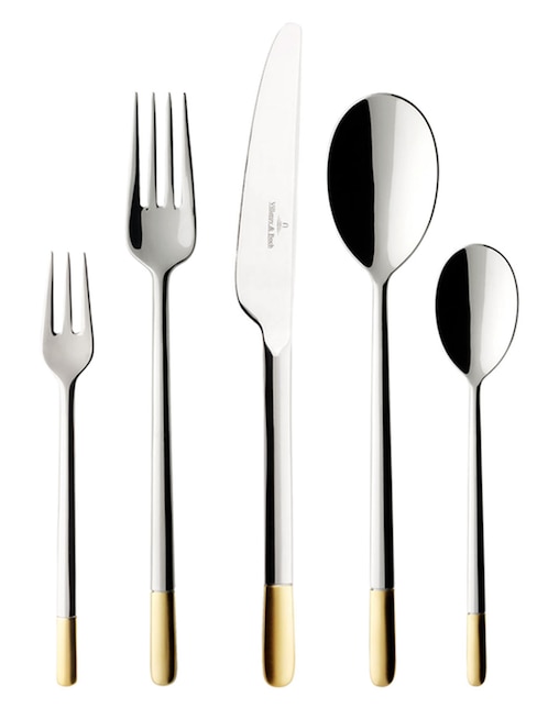 Set cubiertos Ella Gold de acero inoxidable 30 piezas 1