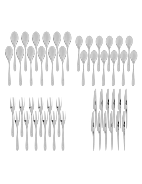 Set cubiertos de acero 48 piezas