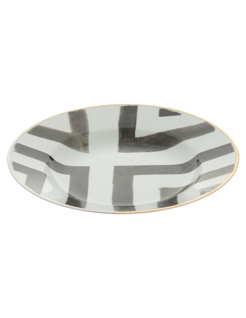 Plato sopa Sol y Sombra de porcelana 1