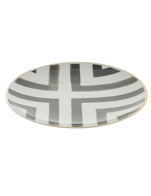 Plato trinche Sol y Sombra de porcelana 1