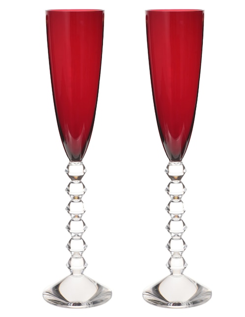 Set de copas para champán Baccarat Flutissimo de cristal