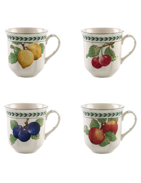 Set de tazas té French Garden 4 piezas 1