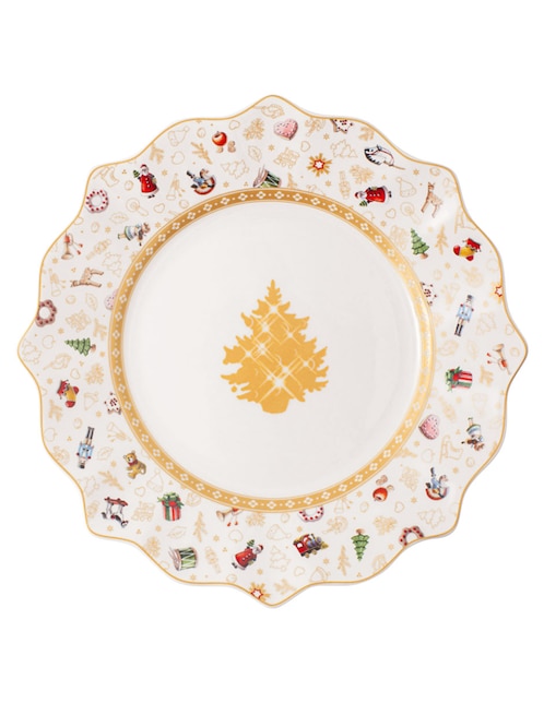 Plato postre navideño de porcelana 1