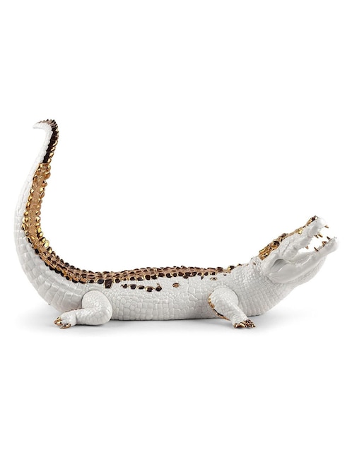 Escultura Cocodrilo blanco