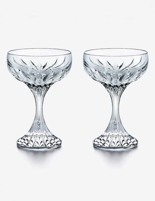 Set de copas para champán Massena de cristal