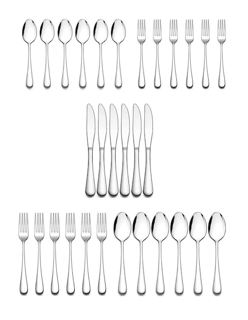 Set cubiertos Genérica de acero inoxidable 30 piezas