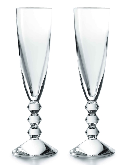 Set de copas para champán Vega de cristal 1
