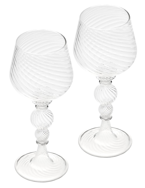 Set de copas para vino blanco Tourbillon de cristal 1