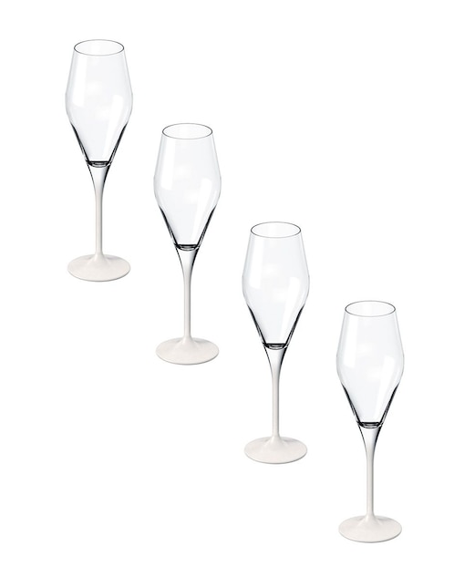 Set de copas para champán Villeroy & Boch Manufacture Rock de cristal