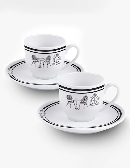 Set de tazas terno Waww La Table Paris Paris 4 piezas