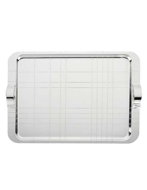 Bandeja decorativa Christofle Graphik de metal