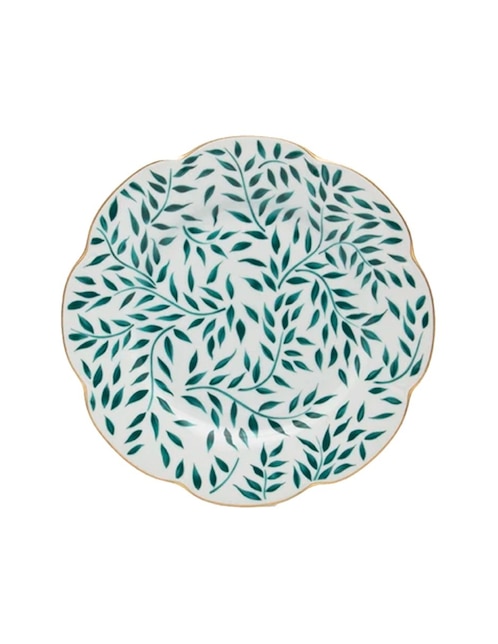 Plato sopa Olivier Green de porcelana 1