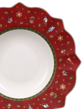 Plato hondo navideño Villeroy & Boch Toy's Delight de porcelana