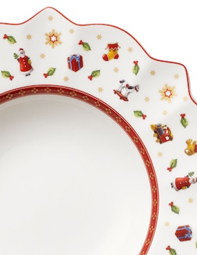 Plato hondo navideño Villeroy & Boch Toy's Delight de porcelana