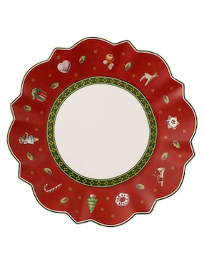 Plato Pan Navideño Villeroy & Boch Toy's Delight De Porcelana