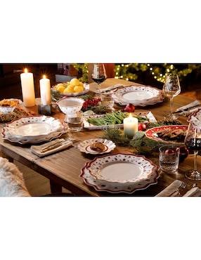 Plato pan navideño navideño Villeroy & Boch Toy's Delight de porcelana