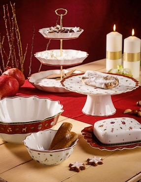 Plato pastel navideño Villeroy & Boch Toy's Delight de porcelana