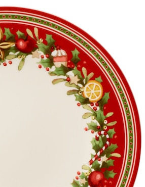 Plato trinche navideño Villeroy & Boch Winter Bakery Deli de porcelana