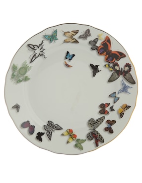 Plato trinche Vista Alegre Butterfly Parade de porcelana