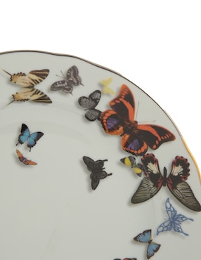 Plato trinche Vista Alegre Butterfly Parade de porcelana