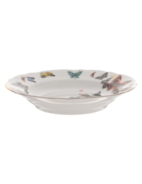 Plato Sopa Vista Alegre Butterfly Parade De Porcelana