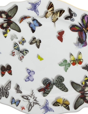 Platón Vista Alegre Butterfly de porcelana