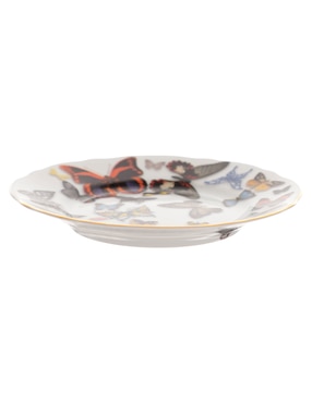 Plato Pan Vista Alegre Butterfly Parade De Porcelana