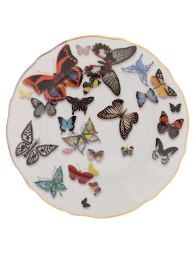 Plato pan Vista Alegre Butterfly Parade de porcelana