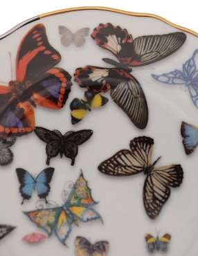 Plato pan Vista Alegre Butterfly Parade de porcelana