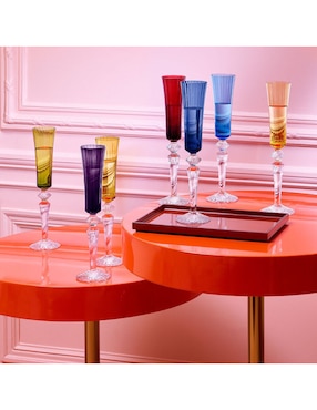 Set de copas para champán Baccarat Flutissimo de cristal