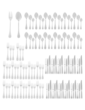 Set cubiertos Christofle Albi de acero 110 piezas