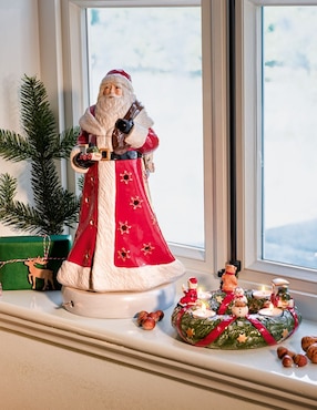 Lámpara de santa claus Villeroy & Boch de porcelana