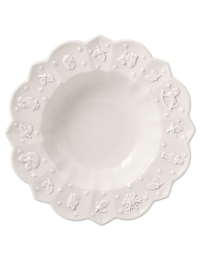 Plato sopa navideño Villeroy & Boch de porcelana