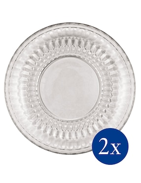 Plato postre Villeroy & Boch de cristal 2 piezas