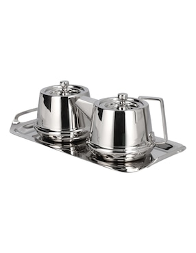 Set de tazas con tapa Ballesteros Niquelado Clasico 3 piezas