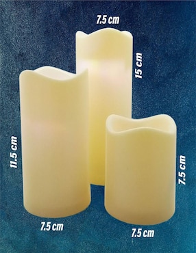 Velas LED Chic Fantasy 3 piezas