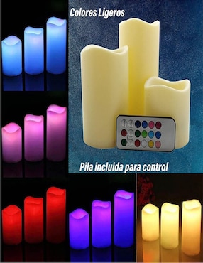 Velas LED Chic Fantasy 3 piezas