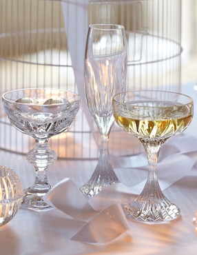 Set de copas para champán Baccarat Massena de cristal