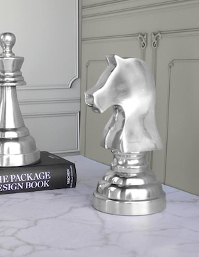 Figura decorativa Ajedrez Caballo Córner Home de metal