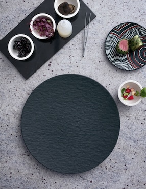 Plato base Villeroy & Boch Manufacture Rock de porcelana