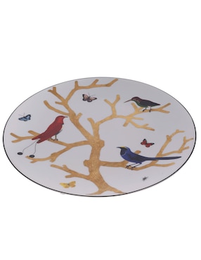 Plato Bernardaud Aux Oiseaux de porcelana