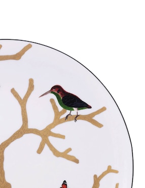 Plato Bernardaud Aux Oiseaux de porcelana