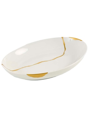 Plato hondo Bernardaud Kintsugi de porcelana