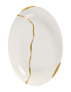 Plato hondo Bernardaud Kintsugi de porcelana