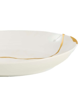 Plato hondo Bernardaud Kintsugi de porcelana