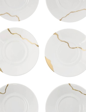 Set de tazas espresso Bernardaud Kintsugi 12 piezas
