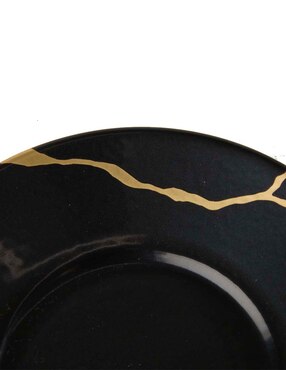 Set de tazas terno Bernardaud Kintsugi Coal 8 piezas