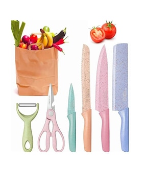 Set de cuchillos multiusos Genérica 6 piezas