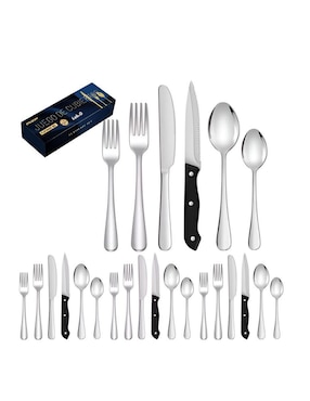 Set cubiertos Genérica de acero inoxidable 24 piezas
