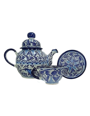 Set café Zezda de talavera con acabado brillante